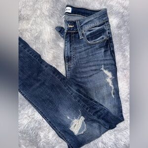 Studio Blue Denim Jeans Medium Wash Some Distressing - EUC Size 25